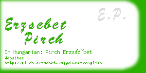 erzsebet pirch business card